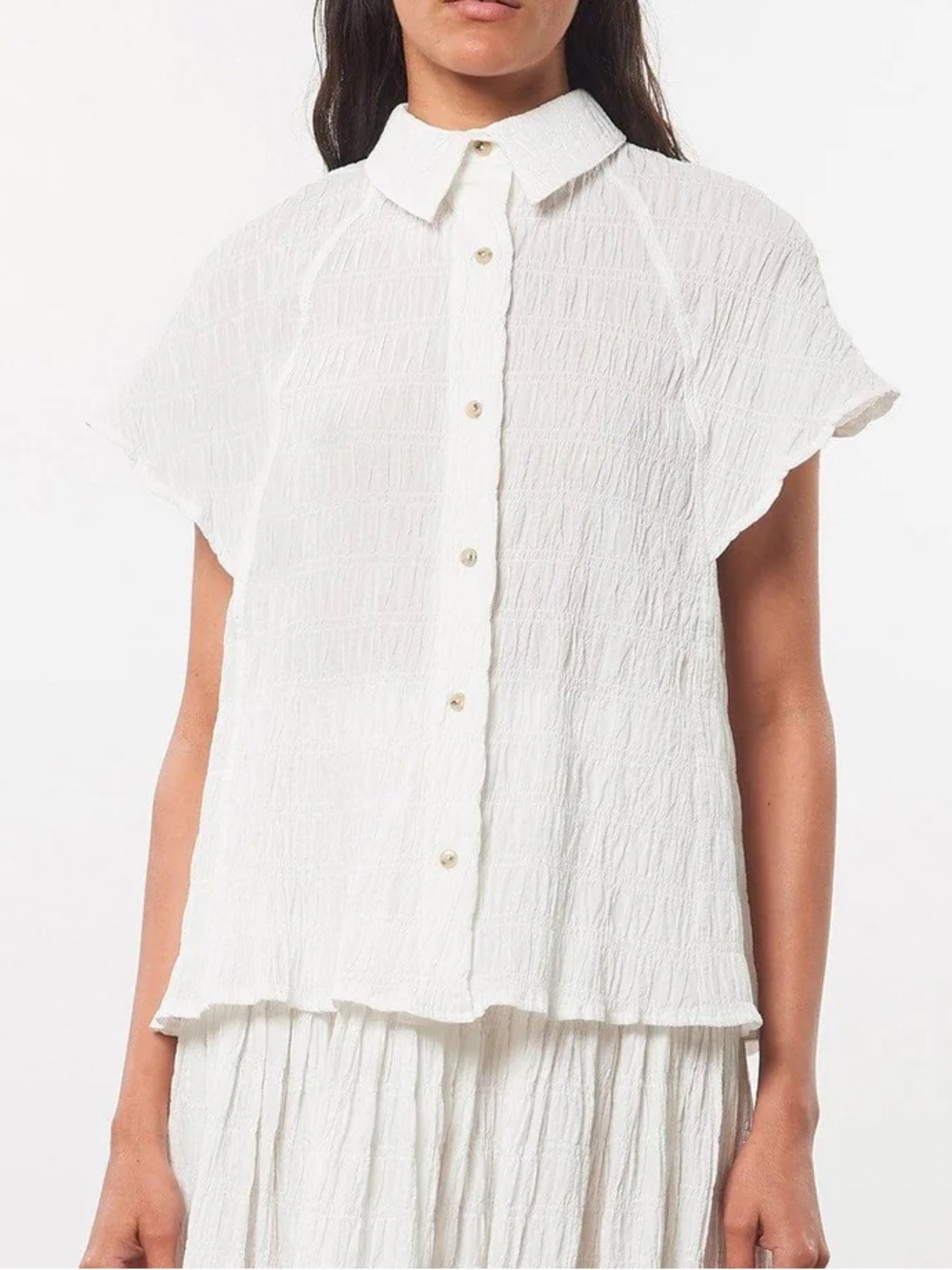 Mara Hoffman Phebe Top White Organic Cotton